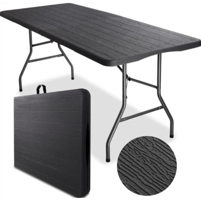 Стіл розкладний туристичний для пікніка Bonro BS 180 см чорний