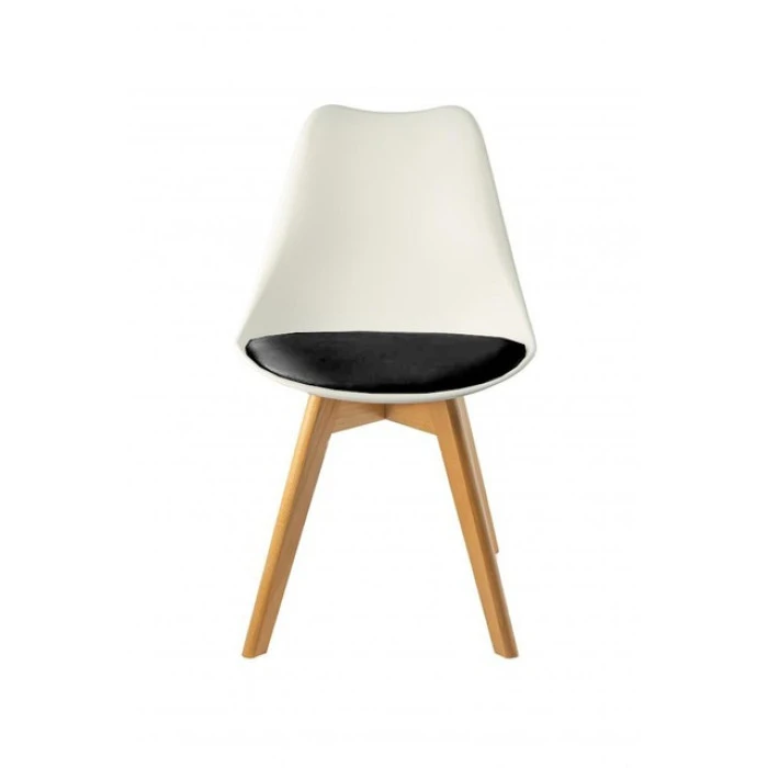 Крісло для кухні Bonro B-487 біле з чорним сидінням