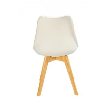 Крісло для кухні Bonro B-487 біле з чорним сидінням