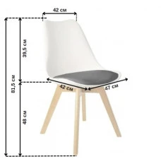 Крісло для кухні Bonro B-487 біле з чорним сидінням