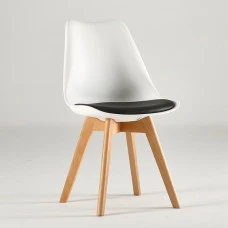 Крісло для кухні Bonro B-487 біле з чорним сидінням