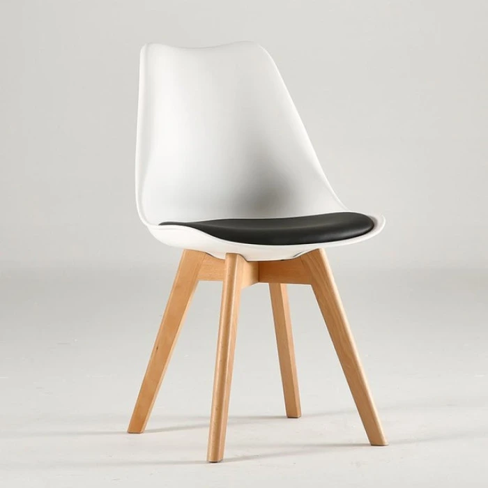 Крісло для кухні Bonro B-487 біле з чорним сидінням