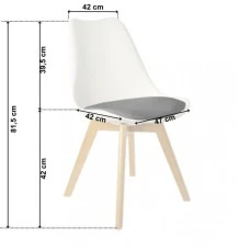 Крісло для кухні Bonro B-487 біле з чорним сидінням