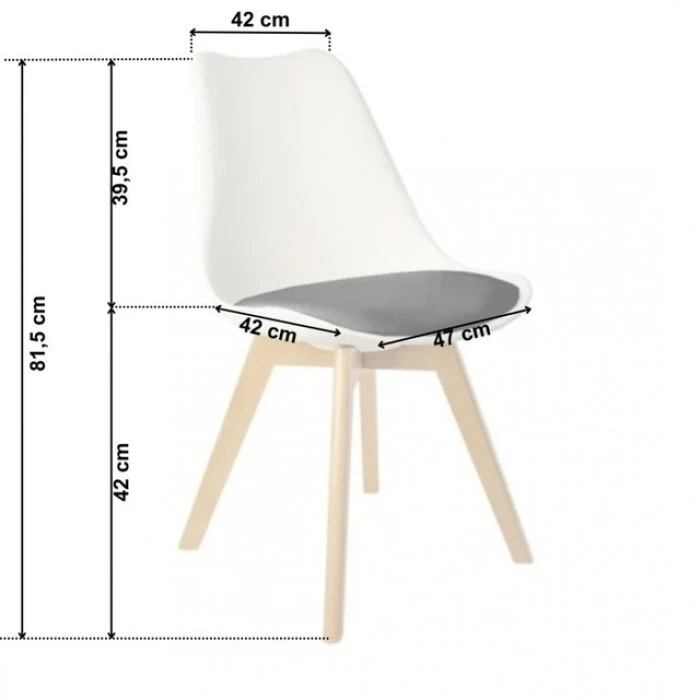 Крісло для кухні Bonro B-487 біле з чорним сидінням
