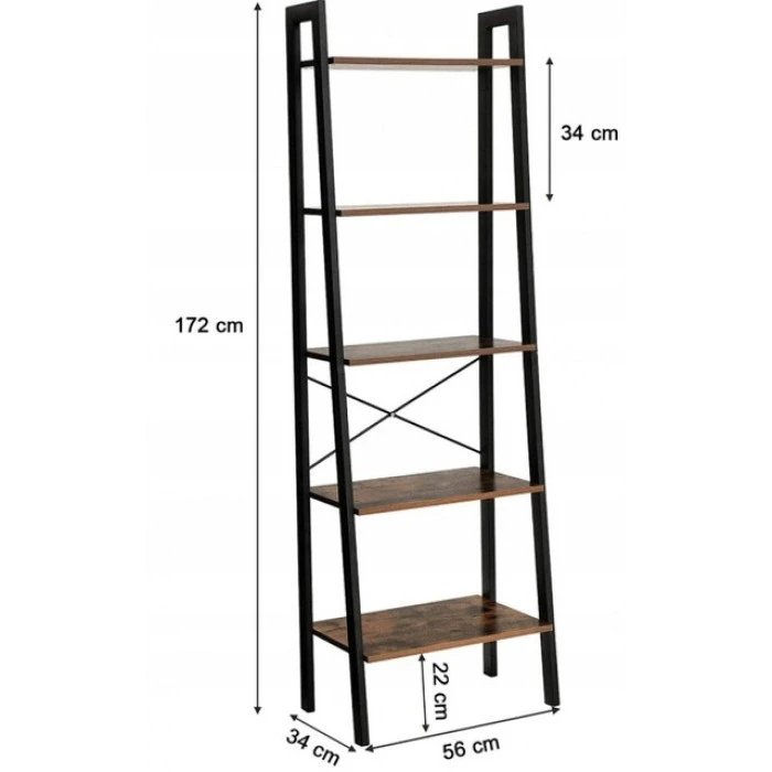 Стелаж етажерка металева лофт 56 см Bonro B-111