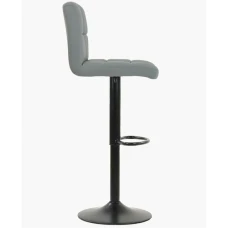 Барний стілець зі спинкою Bonro B-0106 сірий з чорною основою (1388) - уцінений товар