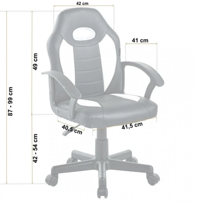 Крісло офісне геймерське Bonro B-043 біле