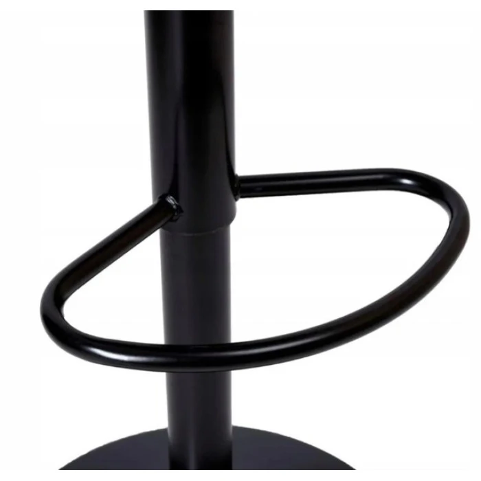 Барний стілець зі спинкою Bonro B-074 білий з чорною основою