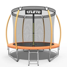 Батут дитячий 312 см з внутрішньою сіткою та драбинкою Atleto оранжевий