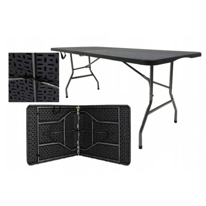 Стол раскладной для пикника 180 см + 2 лавки набор Bonro черный