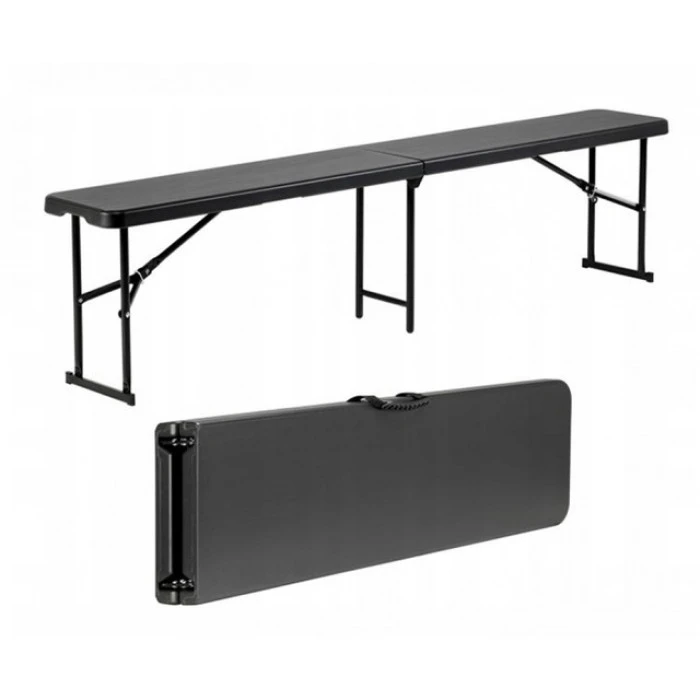 Стол раскладной для пикника 180 см + 2 лавки набор Bonro черный