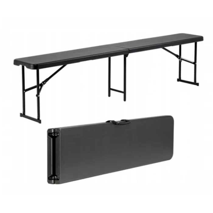 Стол раскладной для пикника 180 см + 2 лавки набор Bonro черный