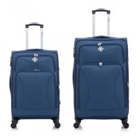 Набор тканевых чемоданов 2 шт Bonro Tourist большая средняя синий