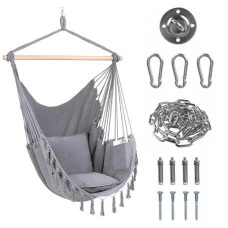 Крісло підвісне бразилійське + комплект кріплення Bonro B-093 сірий 120 кг