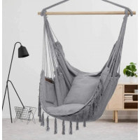 Кресло подвесное бразилийское + комплект крепления Bonro B-093 серый 120 кг