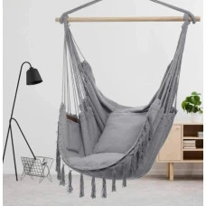 Крісло підвісне бразилійське + комплект кріплення Bonro B-093 сірий 120 кг