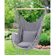 Крісло підвісне бразилійське + комплект кріплення Bonro B-093 сірий 120 кг