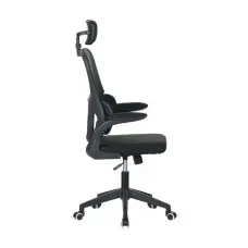 Крісло офісне на колесах із підголівником Bonro B-122 чорне