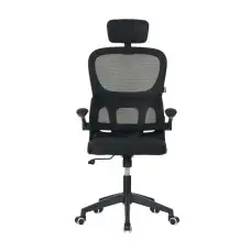 Крісло офісне на колесах із підголівником Bonro B-122 чорне