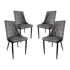 Стілець крісло для кухні, вітальні, кафе Bonro B-426 сіре (4 шт)