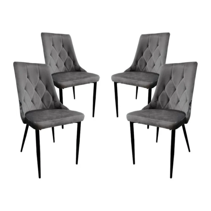 Стілець крісло для кухні, вітальні, кафе Bonro B-426 сіре (4 шт)