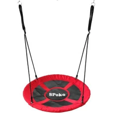 Гойдалка-гніздо підвісна кругла 100 см Spoko SP-001 червона
