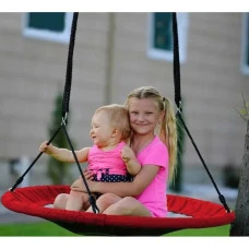 Качели-гнездо подвесные круглые 100 см Spoko SP-001 красная