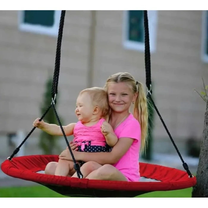 Гойдалка-гніздо підвісна кругла 100 см Spoko SP-001 червона