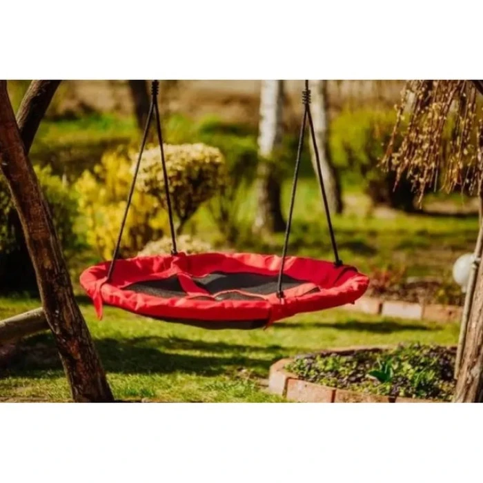 Гойдалка-гніздо підвісна кругла 100 см Spoko SP-001 червона