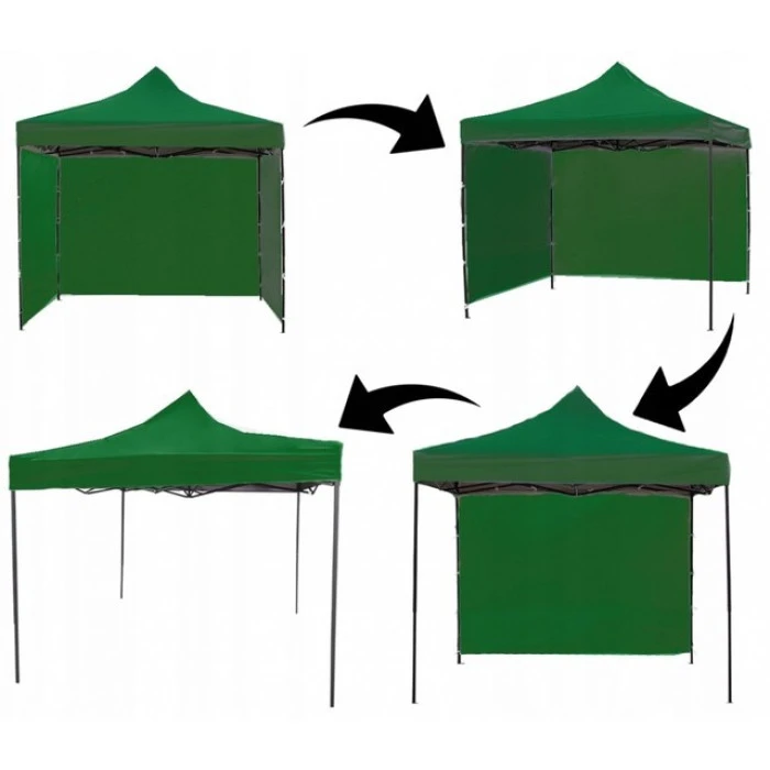 Намет павільйон розсувний з стінками 3 х 3 м Bonro B-9004 зелений + сумка