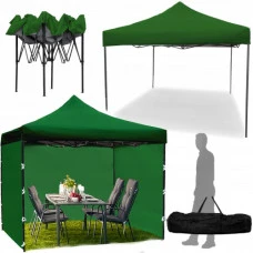 Намет павільйон розсувний з стінками 3 х 3 м Bonro B-9004 зелений + сумка