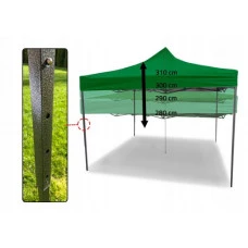 Намет павільйон розсувний з стінками 3 х 3 м Bonro B-9004 зелений + сумка