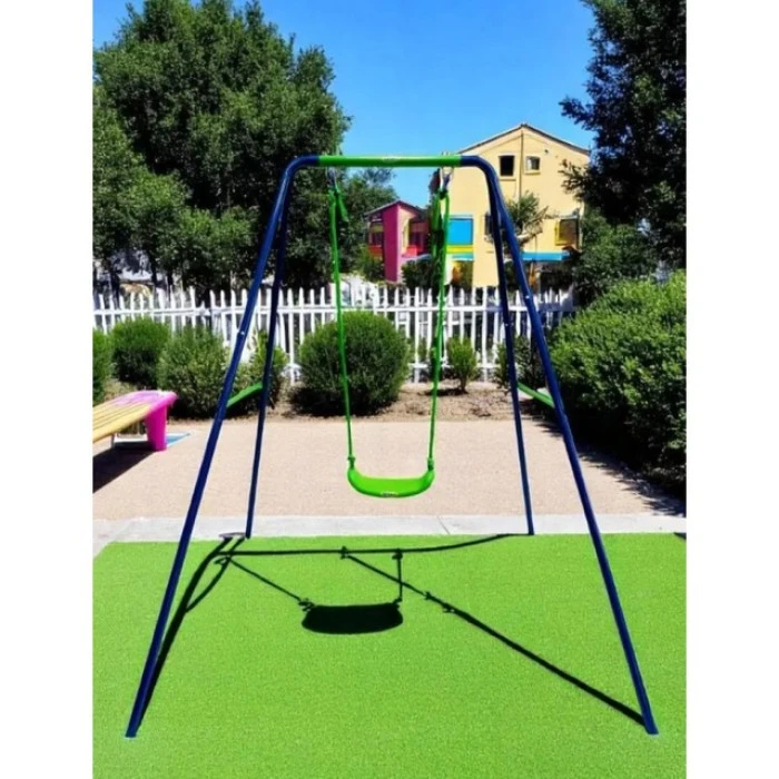 Качели детские уличные металлические Spoko SP-S01 сине-зеленые