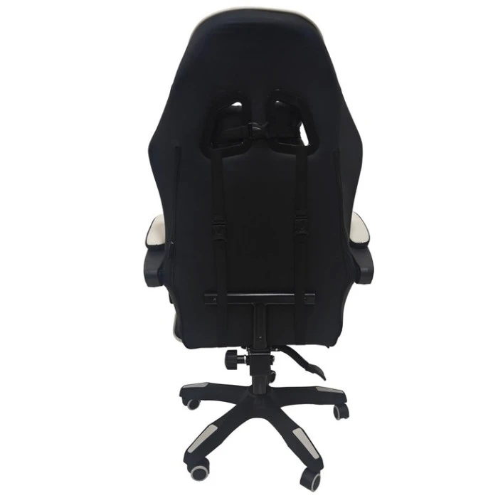 Крісло геймерське Bonro B-945 біле з підставкою для ніг