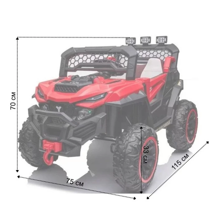 Детский двухместный электромобиль 4*4 Spoko SP-8888 красный