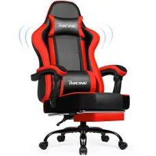 Кресло офисное с подставкой для ног Bonro Racing B-059 красное