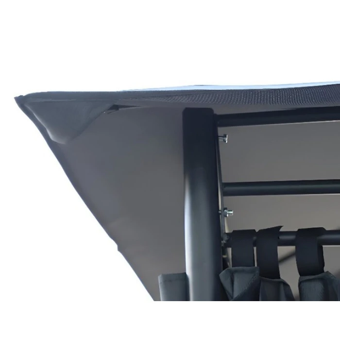 Садовый павильон беседка 3х4 м с москитной сеткой Bonro B-1026 серый