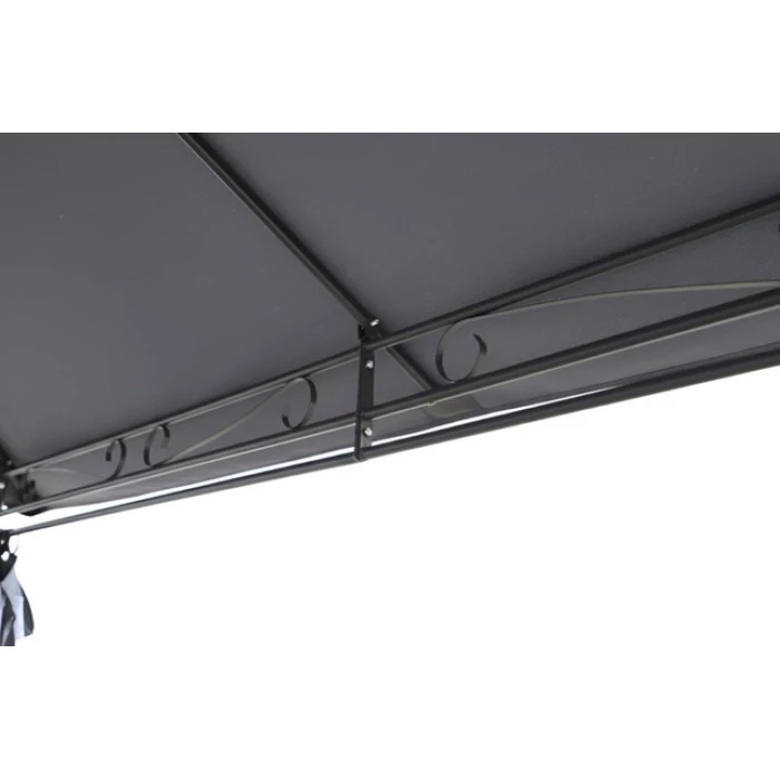 Садовый павильон беседка 3х4 м с москитной сеткой Bonro B-1026 серый