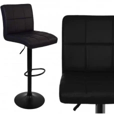 Барный стул со спинкой Bonro BC-0106 черный с черным основанием