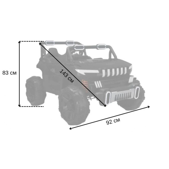 Дитячий електромобіль Spoko SP-8688 чорний