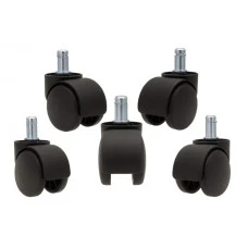 Колесо до офісного крісла пластикове комплект 5 шт Bonro чорне