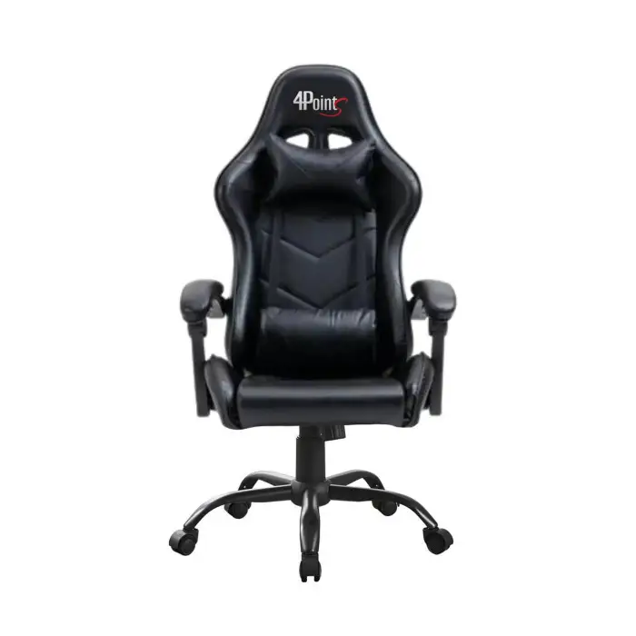 Геймерское компьютерное игровое кресло с подушками 4P® TEMPO с металлической основой раскладное Черный