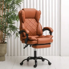 Комп'ютерне крісло до 150 кг DEXON PRIME з екошкіри зручне посилене офісне крісло керівника директора для кабінету офісу будинку К