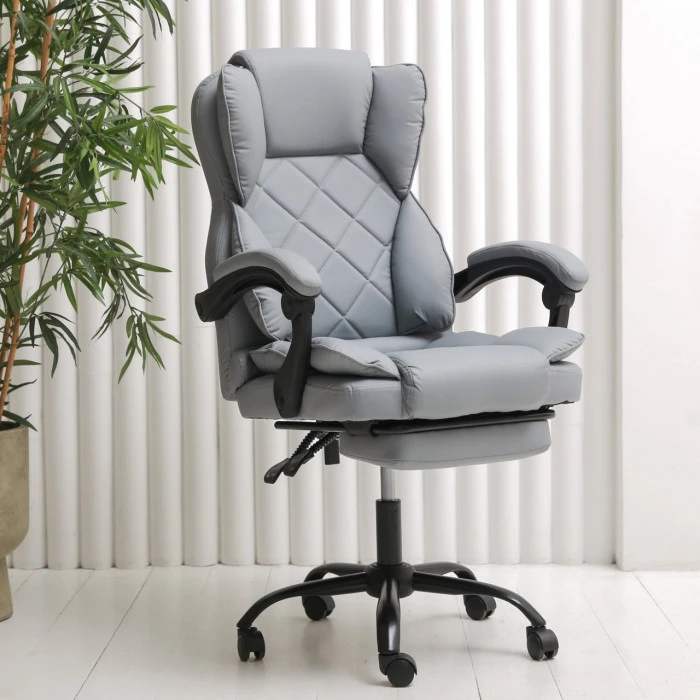 Комп'ютерне крісло до 150 кг DEXON PRIME з екошкіри зручне посилене офісне крісло керівника директора для кабінету офісу будинку С