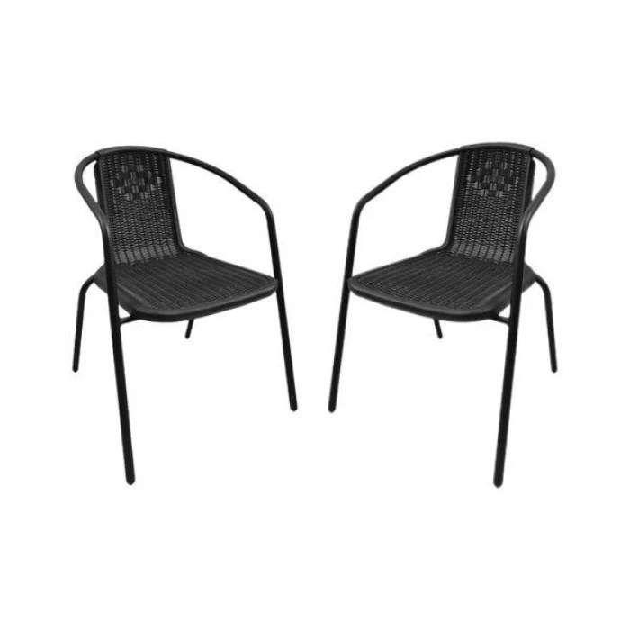 Комплект 2шт. садовых стульев 4Points Prato черный
