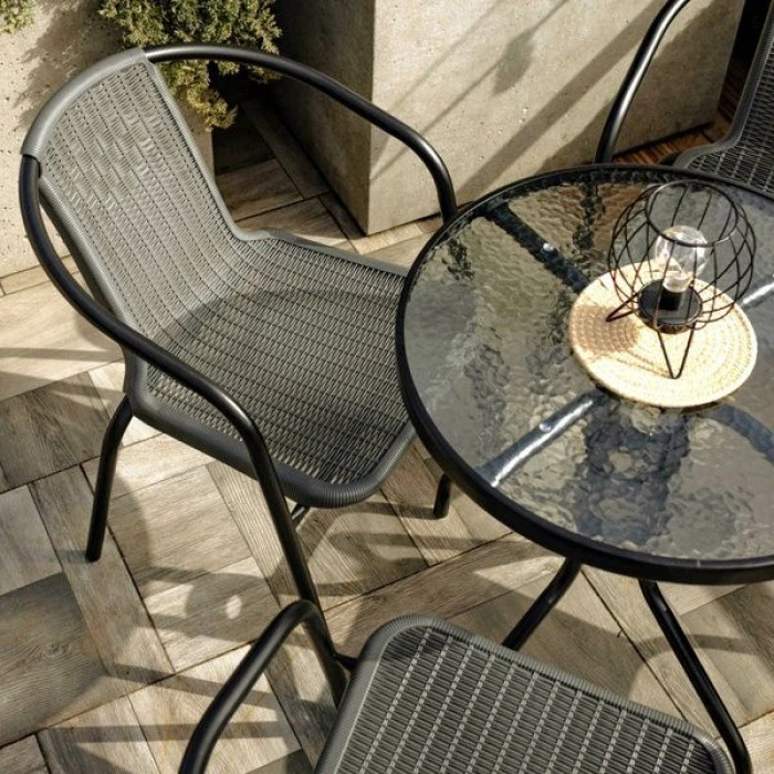 Комплект 6шт. садовых стульев 4Points Prato серый