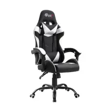 Геймерское компьютерное игровое кресло с подушками 4P® TEMPO с металлической основой раскладное Белый