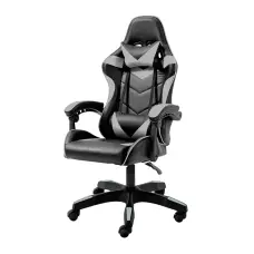 Геймерское компьютерное кресло 4Points DL с подушками офисное игровое раскладное для ПК дома Серый