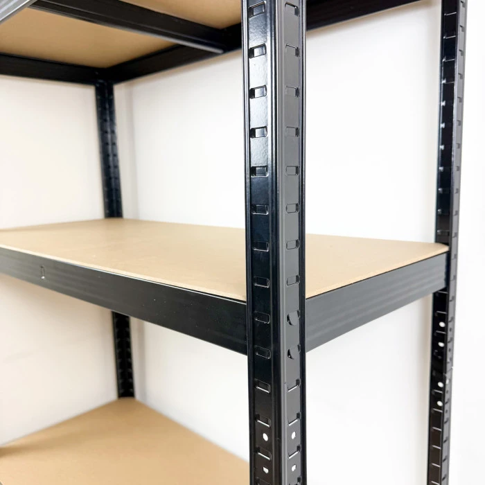 Стелаж 4Р StrongShelf 180х90х30см чорний 5 полиць МДФ загальне навантаження до 875 кг для складу гараж
