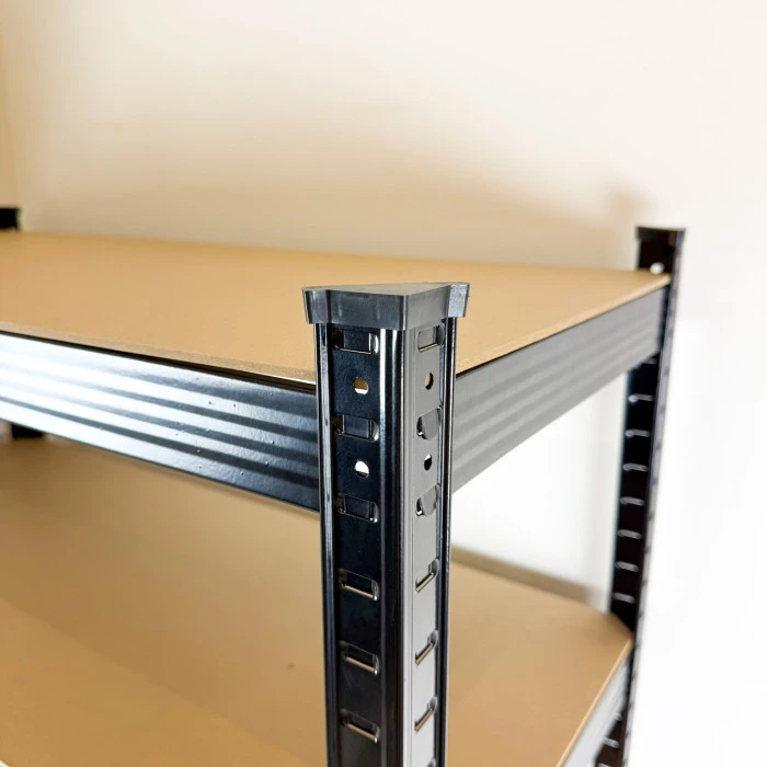 Стелаж 4Р StrongShelf 180х90х30см чорний 5 полиць МДФ загальне навантаження до 875 кг для складу гараж
